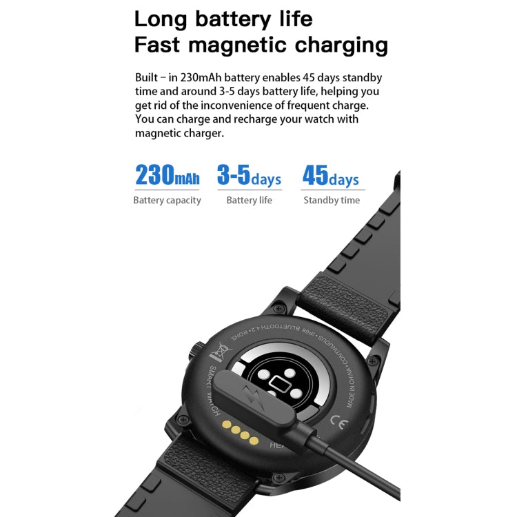 MX12 1.3 inch IPS Color Screen IP68 Waterproof Smart Watch, Support Bluetooth Call / Sleep Monitoring / Heart Rate Monitoring, Steel Strap