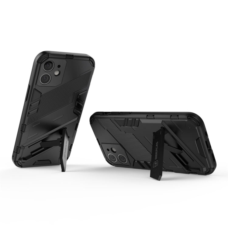 Punk Armor 2 in 1 PC + TPU Shockproof Case with Invisible Holder, For iPhone 12 mini, For iPhone 12, For iPhone 12 Pro