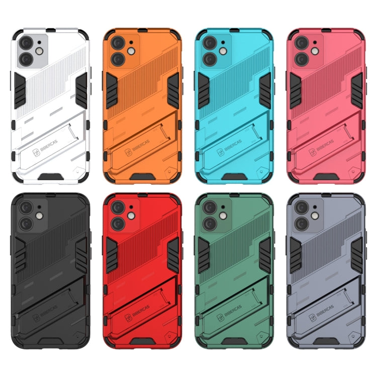 Punk Armor 2 in 1 PC + TPU Shockproof Case with Invisible Holder, For iPhone 12 mini, For iPhone 12, For iPhone 12 Pro
