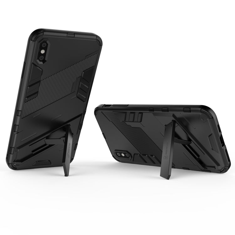 Punk Armor 2 in 1 PC + TPU Shockproof Case with Invisible Holder, For iPhone XS Max, For iPhone 6 & 6s, For iPhone 6 Plus & 6s  Plus