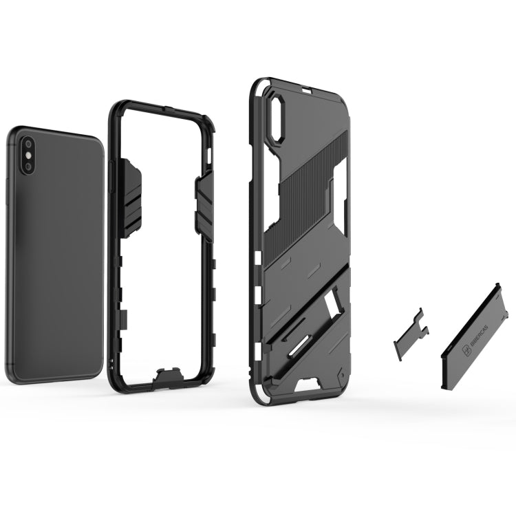 Punk Armor 2 in 1 PC + TPU Shockproof Case with Invisible Holder, For iPhone XS Max, For iPhone 6 & 6s, For iPhone 6 Plus & 6s  Plus