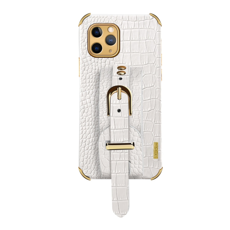 Electroplated TPU Crocodile Pattern Leather Case with Wrist Strap, For iPhone 11 Pro Max, For iPhone 12 mini, For iPhone 12, For iPhone 12 Pro
