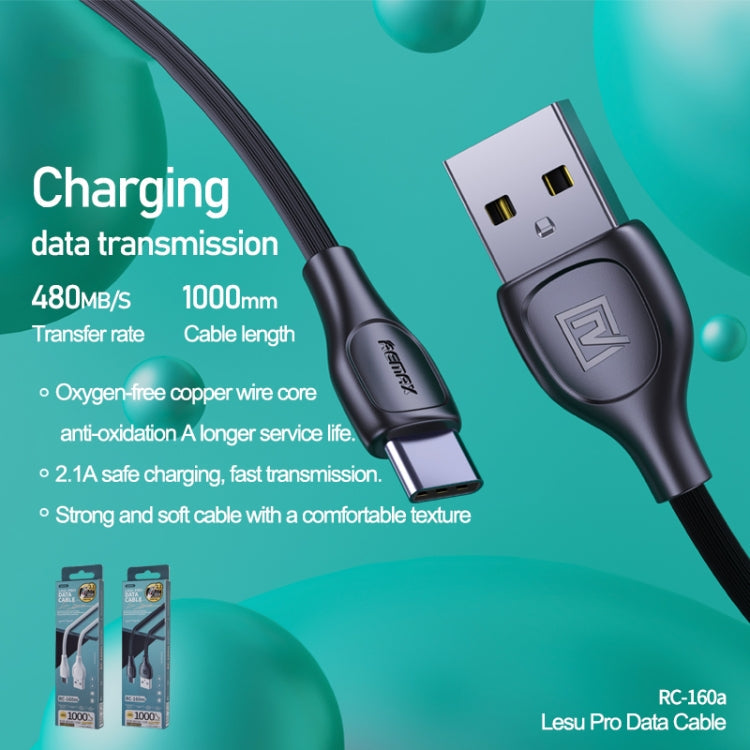 Remax 2.1A Lesu Pro Series Lade-Datenkabel, Länge: 1m, Typ-C, 8 Pin