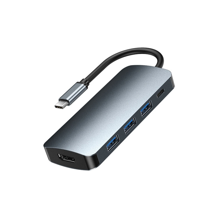 Remax RU-U5 5-in-1 Multifunktions-Type-C-/USB-C-HUB-Dockingstation, 5-in-1