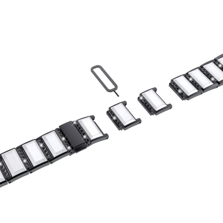 Stainless Steel Diamond Encrusted Replacement Watchbands, For Samsung Galaxy Watch 3 45mm, For Samsung Galaxy Watch Active2 44mm / Watch Active2 40mm / Watch Active, For Samsung Galaxy Watch 3 41mm