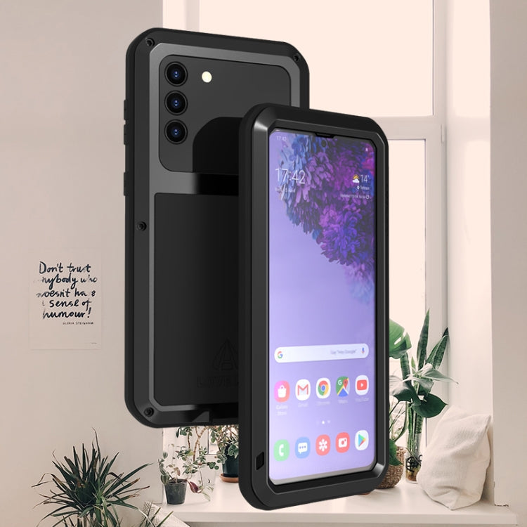LOVE MEI Metal Shockproof Waterproof Dustproof Protective Case with Glass, For Samsung Galaxy S21+ 5G, For Samsung Galaxy A72 5G / 4G