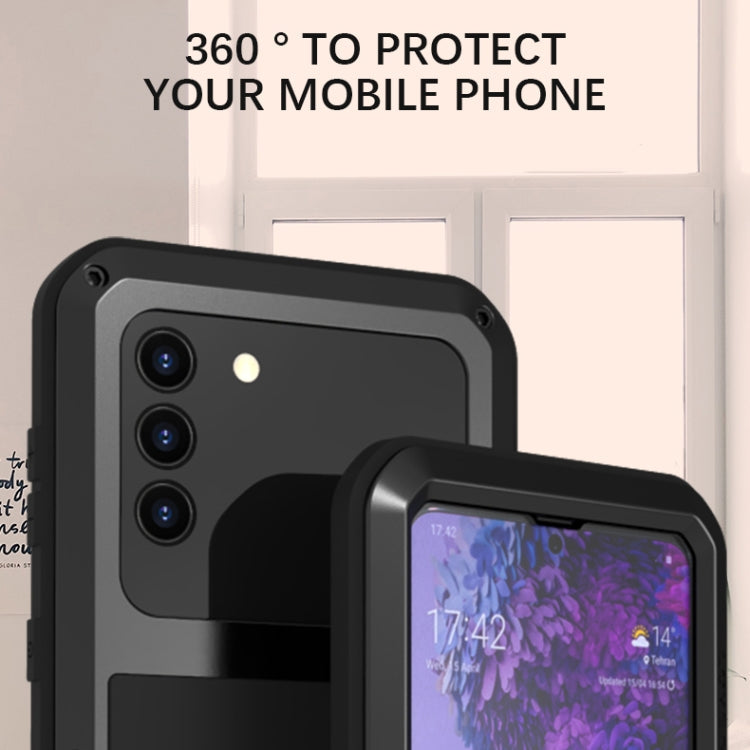 LOVE MEI Metal Shockproof Waterproof Dustproof Protective Case with Glass, For Samsung Galaxy S21+ 5G, For Samsung Galaxy A72 5G / 4G