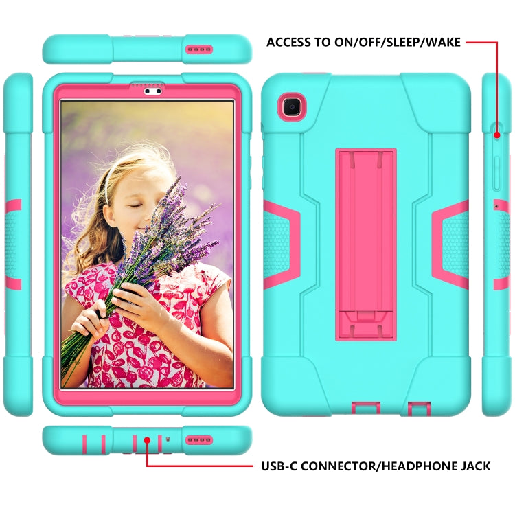 Contrast Color Robot Shockproof Silicone + PC Protective Case with Holder, For Samsung Galaxy Tab A7 Lite T225, For Samsung Galaxy Tab A7 10.4 (2020)