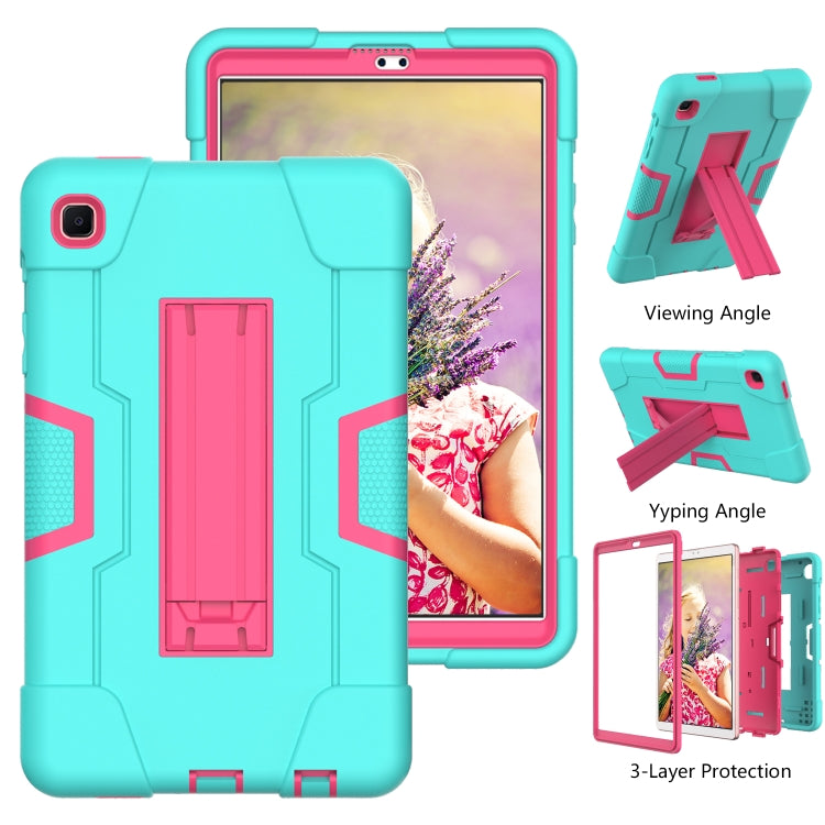 Contrast Color Robot Shockproof Silicone + PC Protective Case with Holder, For Samsung Galaxy Tab A7 Lite T225, For Samsung Galaxy Tab A7 10.4 (2020)