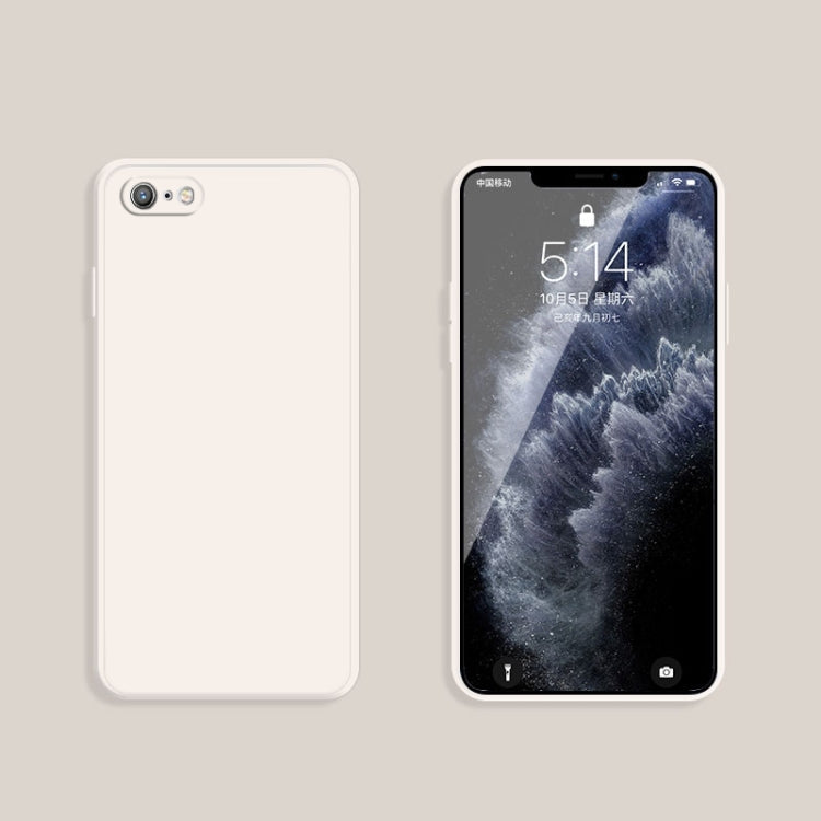 Einfarbige, flüssige Silikon-Schutzhülle mit gerader Kante, sturzsicher und vollständig abdeckend, für iPhone 6s / 6, für iPhone 6s Plus / 6 Plus