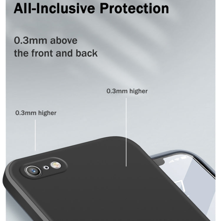 Einfarbige, flüssige Silikon-Schutzhülle mit gerader Kante, sturzsicher und vollständig abdeckend, für iPhone 6s / 6, für iPhone 6s Plus / 6 Plus
