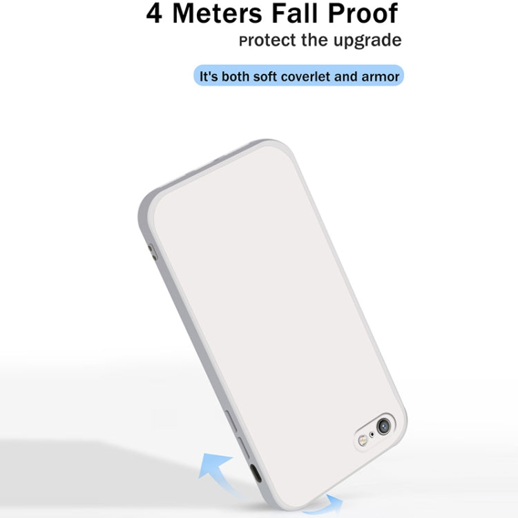 Einfarbige, flüssige Silikon-Schutzhülle mit gerader Kante, sturzsicher und vollständig abdeckend, für iPhone 6s / 6, für iPhone 6s Plus / 6 Plus