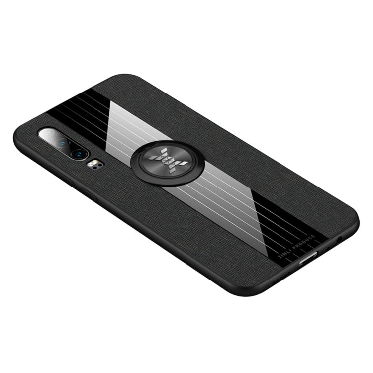 XINLI Stitching Cloth Textue Shockproof TPU Protective Case with Ring Holder, For Huawei P30, For Huawei P30 Lite, For Huawei P30 Pro, For Huawei Mate 20 Pro