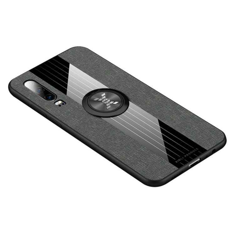XINLI Stitching Cloth Textue Shockproof TPU Protective Case with Ring Holder, For Huawei P30, For Huawei P30 Lite, For Huawei P30 Pro, For Huawei Mate 20 Pro
