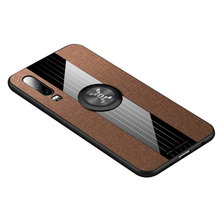 XINLI Stitching Cloth Textue Shockproof TPU Protective Case with Ring Holder, For Huawei P30, For Huawei P30 Lite, For Huawei P30 Pro, For Huawei Mate 20 Pro