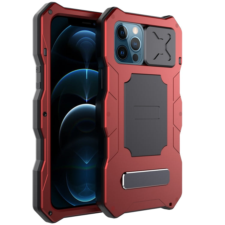 Aluminum Alloy + Silicone Anti-dust Full Body Protection with Holder, For iPhone 12 / 12 Pro, For iPhone 12 Pro Max