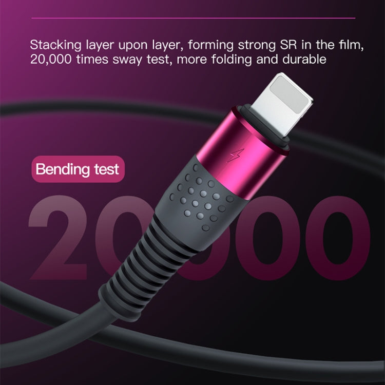 TOTUDESIGN BL-013 Dyson Series 5A USB to USB-C / Type-C Silicone Fast Data Cable, Length: 1.2m(Purple Red)