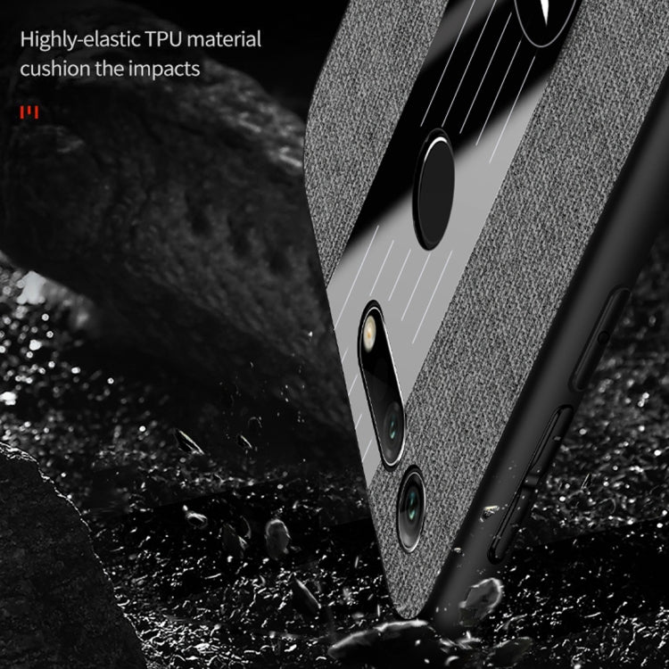 Stitching Cloth Textue Shockproof TPU Protective Case with Ring Holder, For Huawei Honor View 20