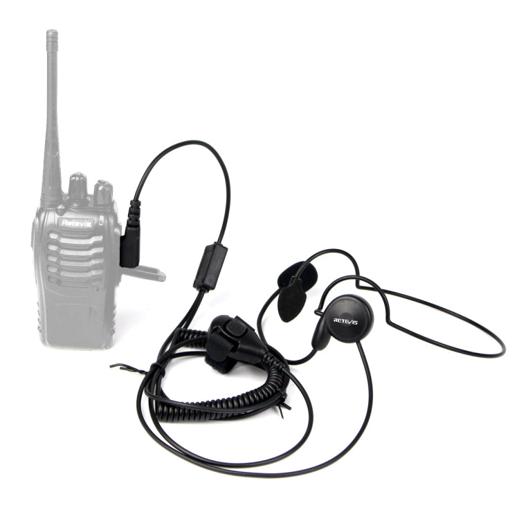 RETEVIS K-C2F 2 Pin PTT Finger Back-hanging Earphone Microphone for H-777/RT-5R/ 888s/UV5R, K-C2F