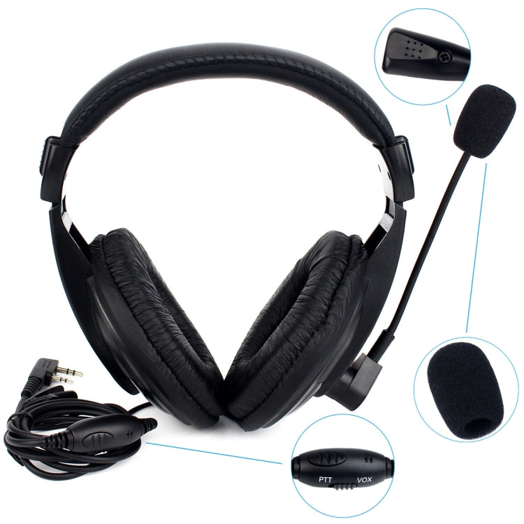 RETEVIS R-114 2 Pin K Head VOX Headset  Earphone Microphone, R-114