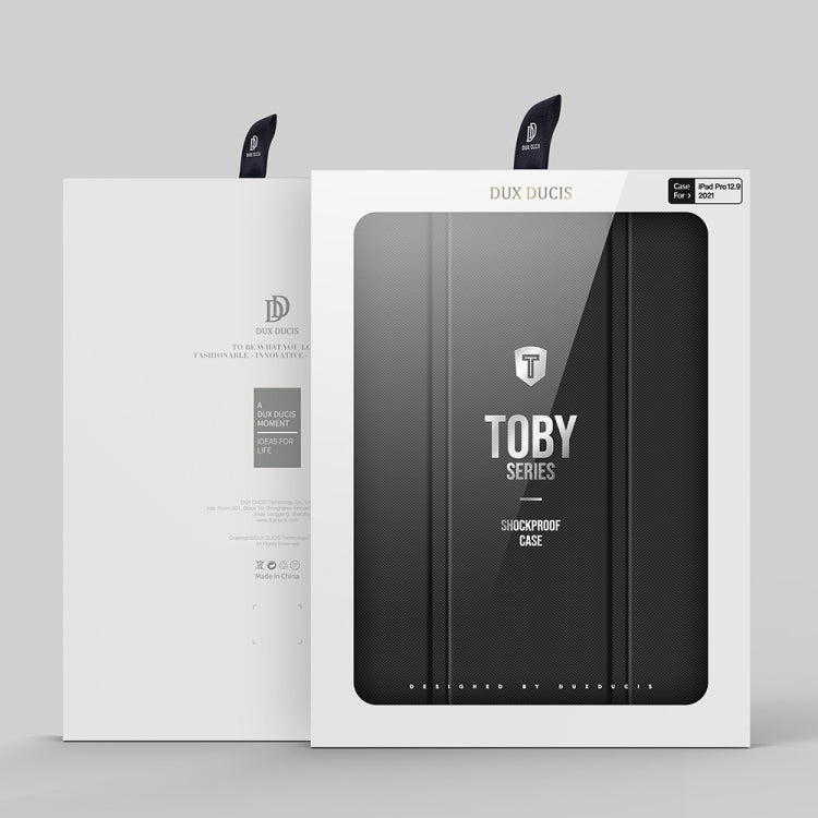 DUX DUCIS TOBY Series Shockproof PU Leather + PC + TPU Horizontal Flip Case with Holder & Pen Slot & Sleep / Wake-up Function, For iPad Pro 12.9 2022 / 2021 / 2020
