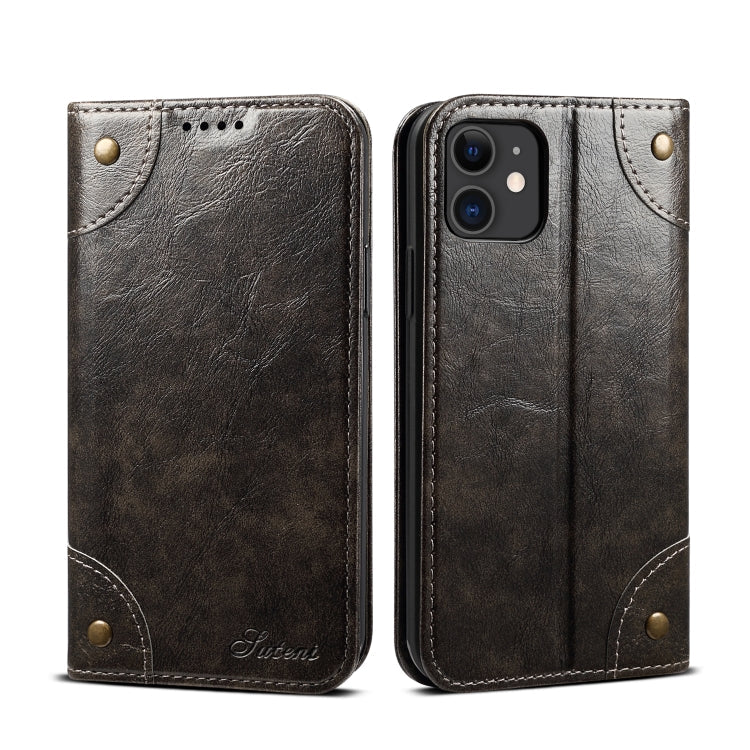 Einfache horizontale Baroque-Lederklapphülle mit Halterung, Kartenfächern und Geldbörse, für iPhone 11, für iPhone 11 Pro, für iPhone 11 Pro Max, für iPhone XS / X, für iPhone SE 2022 / SE 2020 / 8 / 7, für iPhone 8 Plus / 7 Plus