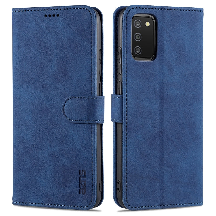 AZNS Skin Feel Calf Texture Horizontal Flip Leather Case with Card Slots & Holder & Wallet, For Samsung Galaxy A02s