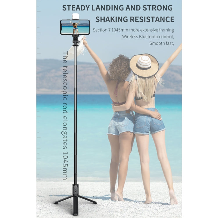 Q02S Fill Light Bluetooth Selfie Stick Tripod Mobile Phone Holder, Q02S(Black), Q02S(White)