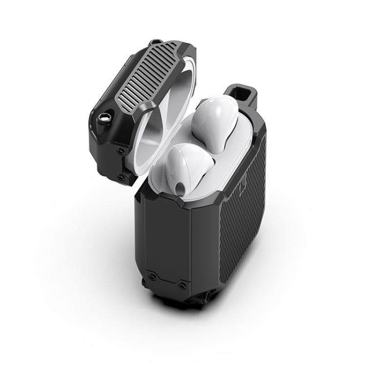 Shield Armor Schutzhülle Wasserdichtes kabelloses Kopfhörer-Schutz-Case für AirPods 1/2 (Schwarz)