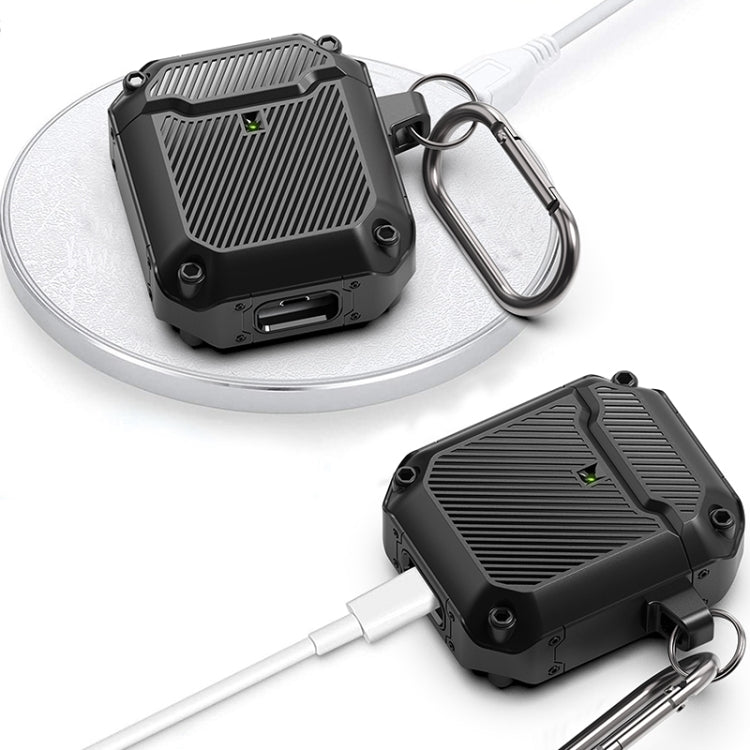 Shield Armor Schutzhülle Wasserdichtes kabelloses Kopfhörer-Schutz-Case für AirPods 1/2 (Schwarz)