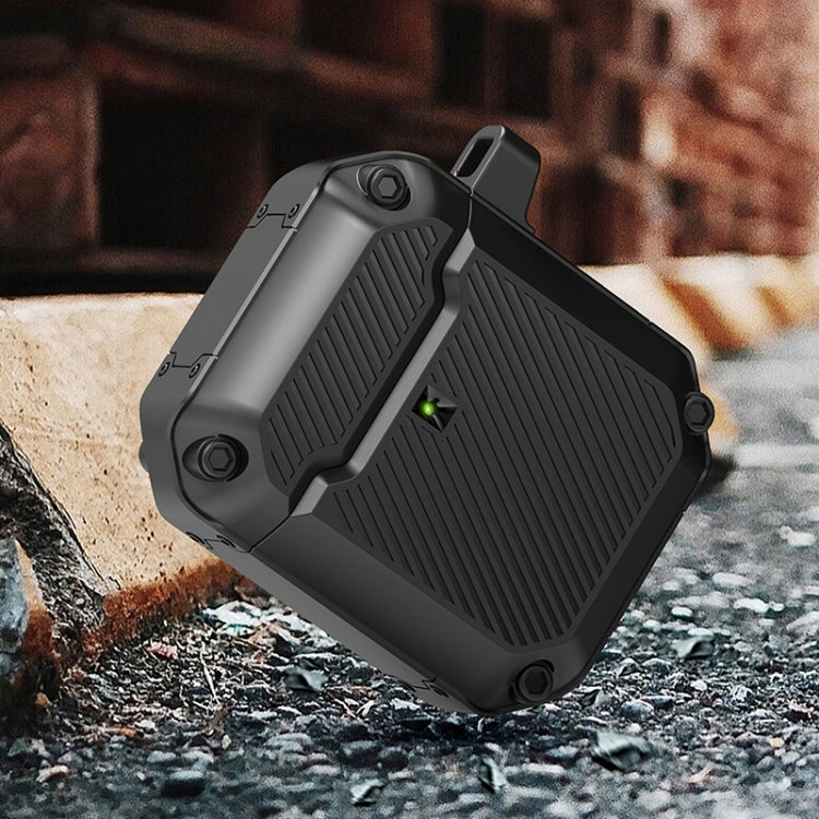 Shield Armor Schutzhülle Wasserdichtes kabelloses Kopfhörer-Schutz-Case für AirPods 1/2 (Schwarz)