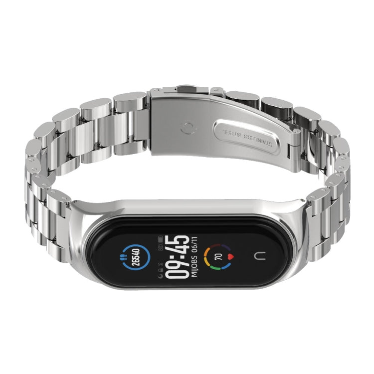 Für Xiaomi Mi Band 6 / 5 CS Mijobs CS Metall-Edelstahlarmband mit drei Gliedern