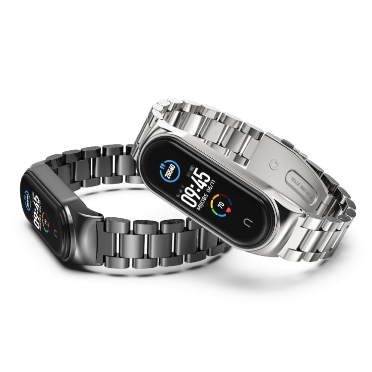 Für Xiaomi Mi Band 6 / 5 CS Mijobs CS Metall-Edelstahlarmband mit drei Gliedern