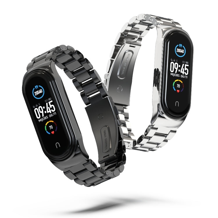 Für Xiaomi Mi Band 6 / 5 CS Mijobs CS Metall-Edelstahlarmband mit drei Gliedern