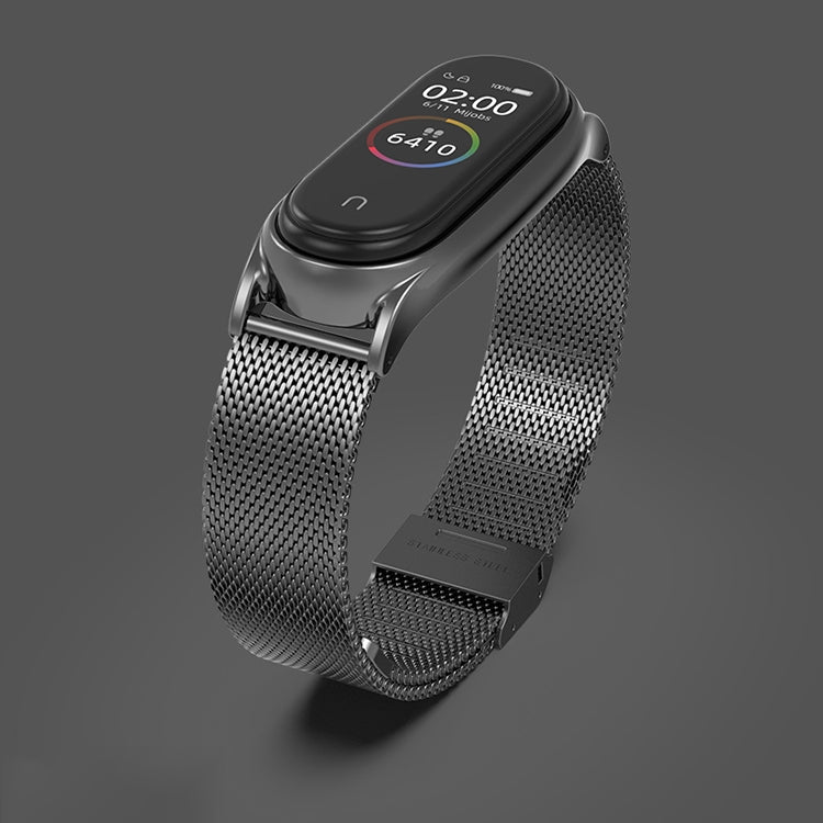 Mijobs Milanese-Edelstahlarmband mit Schnalle für Xiaomi Mi Band 6 / 5