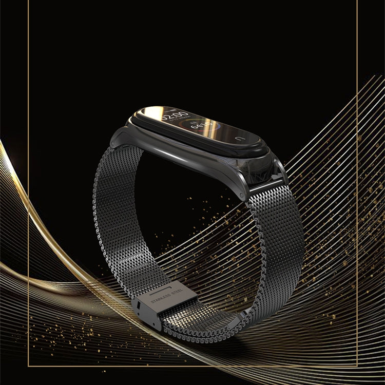 Mijobs Milanese-Edelstahlarmband mit Schnalle für Xiaomi Mi Band 6 / 5