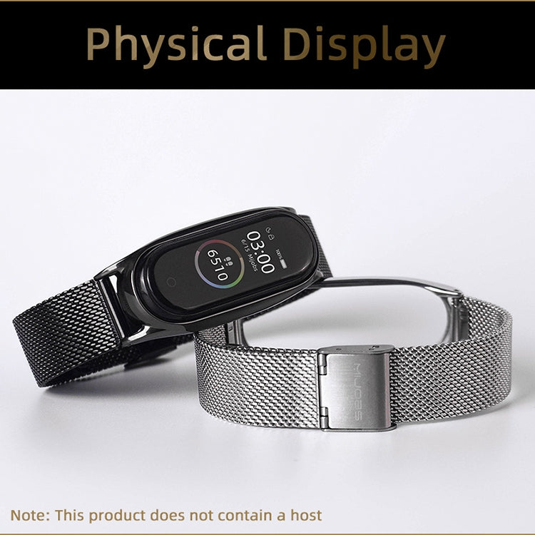 Mijobs Milanese-Edelstahlarmband mit Schnalle für Xiaomi Mi Band 6 / 5