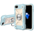 Shockproof Silicone + PC Protective Case with Dual-Ring Holder, For iPhone 6/6s/7/8/SE 2022 / SE 2020, For iPhone 6 Plus/6s Plus/7 Plus/8 Plus