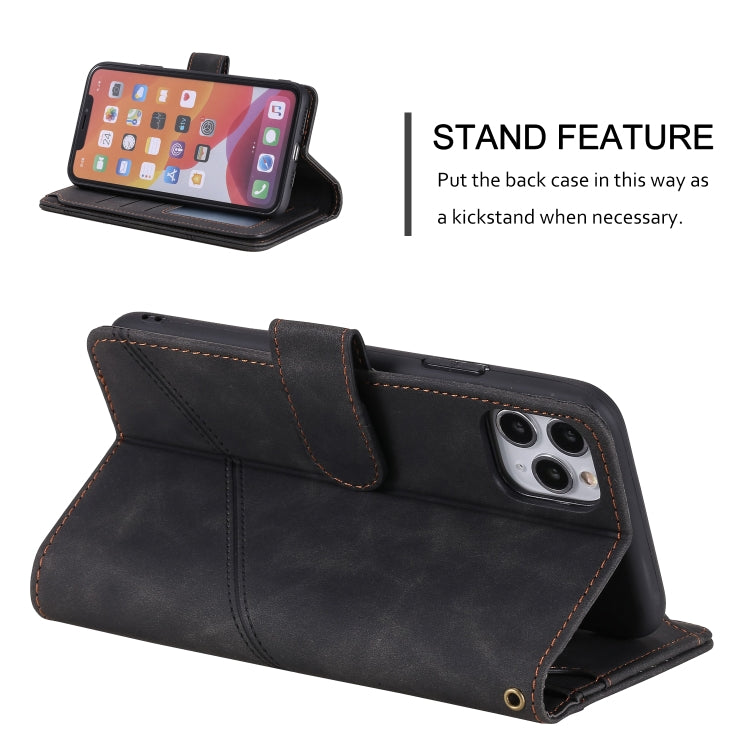 Skin Feel Business Horizontal Flip PU Leather Case with Holder & Multi-Card Slots & Wallet & Lanyard & Photo Frame, For iPhone 11, For iPhone 11 Pro, For iPhone 11 Pro Max, For iPhone 12 mini