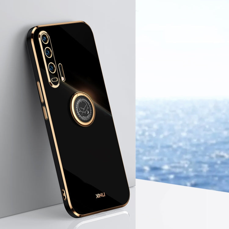 XINLI Straight Edge 6D Electroplate TPU Phone Case with Ring Holder, For Honor 20 Pro, For Honor 20 Lite, For Honor 30