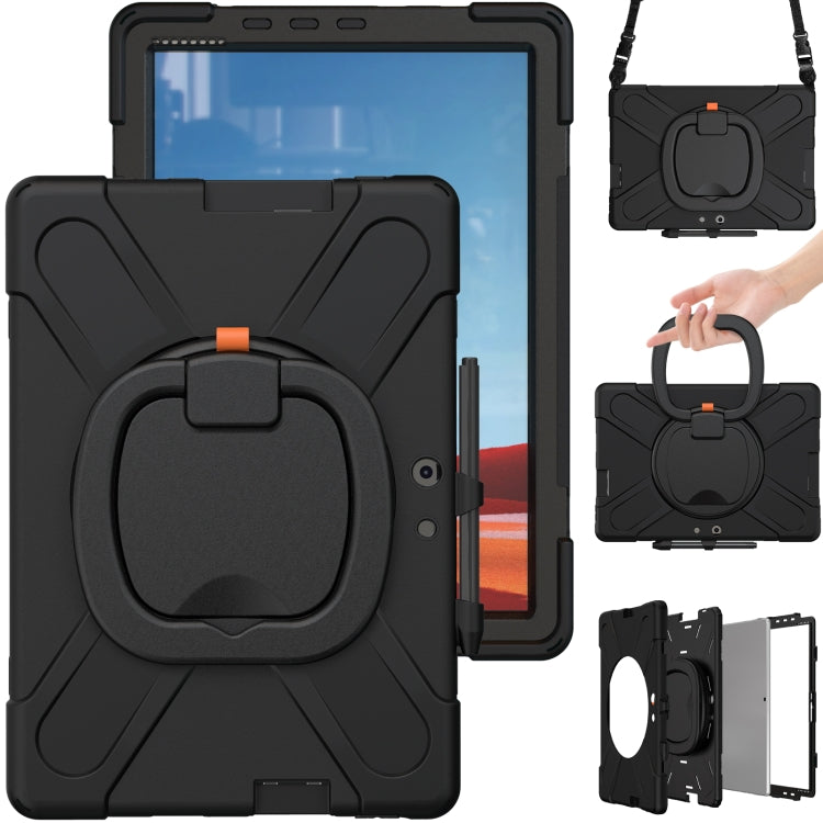 Silicone + PC Protective Case with Holder & Shoulder Strap, For Microsoft Surface Pro X / Pro X 2021, For Samsung Galaxy Tab S6 T860, For Microsoft Surface Pro 7+/7/6/5/4, For Lenovo Tab P11 Pro TB-J706F, For Microsoft Surface Go 4 / 3 / 2 / 1