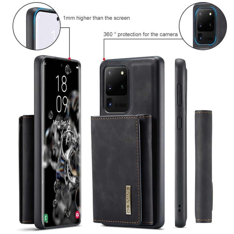 DG.MING M1 Series 3-Fold Multi Card Wallet  Back Cover Shockproof Case with Holder Function, For Samsung Galaxy S20 Ultra, For Samsung Galaxy S20+