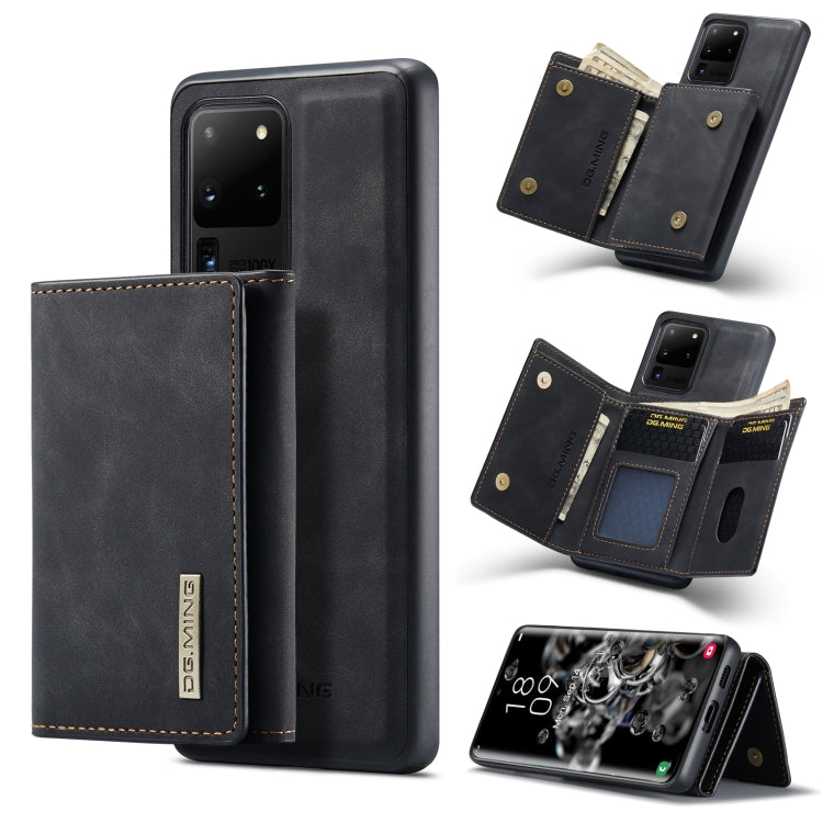 DG.MING M1 Series 3-Fold Multi Card Wallet  Back Cover Shockproof Case with Holder Function, For Samsung Galaxy S20 Ultra, For Samsung Galaxy S20+