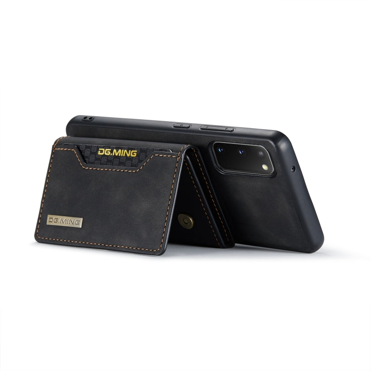DG.MING M2 Series 3-Fold Multi Card Bag Back Cover Shockproof Case with Wallet & Holder Function, For Samsung Galaxy S20