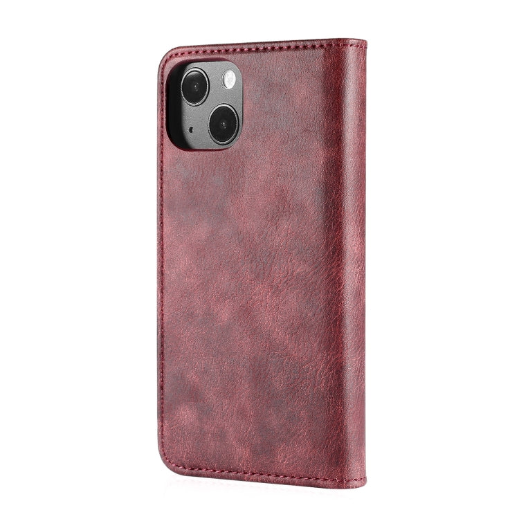 DG.MING Crazy Horse Textur Klapphülle, abnehmbares magnetisches Leder-Etui mit Halterung, Kartenfächern & Geldbörse, für iPhone 13 mini, für iPhone 13, für iPhone 13 Pro, für iPhone 13 Pro Max