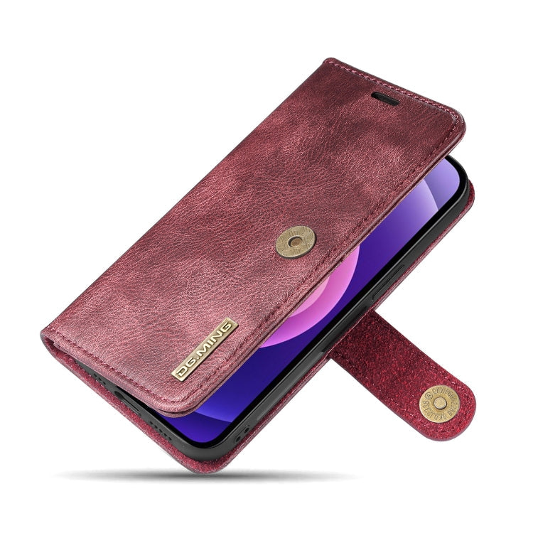 DG.MING Crazy Horse Textur Klapphülle, abnehmbares magnetisches Leder-Etui mit Halterung, Kartenfächern & Geldbörse, für iPhone 13 mini, für iPhone 13, für iPhone 13 Pro, für iPhone 13 Pro Max
