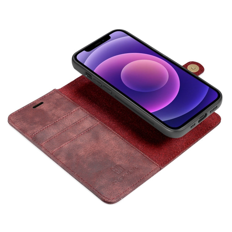 DG.MING Crazy Horse Textur Klapphülle, abnehmbares magnetisches Leder-Etui mit Halterung, Kartenfächern & Geldbörse, für iPhone 13 mini, für iPhone 13, für iPhone 13 Pro, für iPhone 13 Pro Max