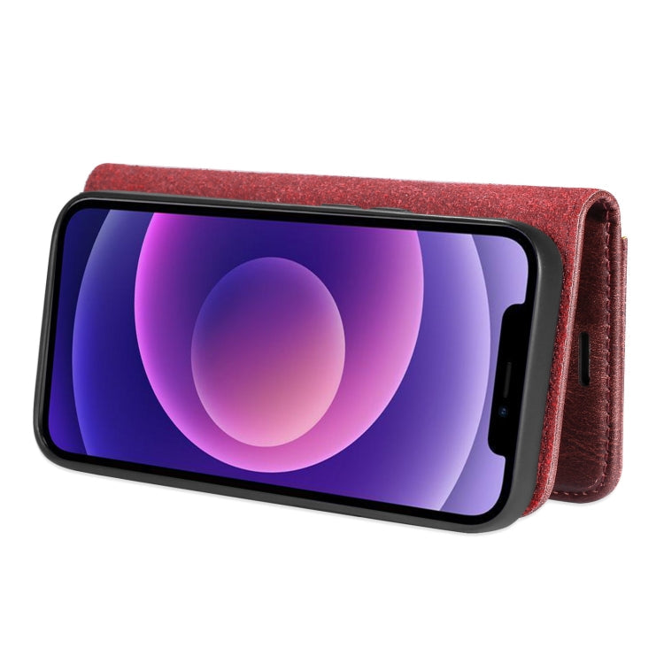 DG.MING Crazy Horse Textur Klapphülle, abnehmbares magnetisches Leder-Etui mit Halterung, Kartenfächern & Geldbörse, für iPhone 13 mini, für iPhone 13, für iPhone 13 Pro, für iPhone 13 Pro Max