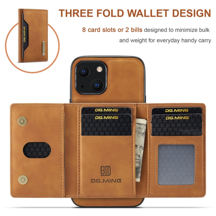 DG.MING M2 Serie 3-fach Kartenetui + magnetische stoßfeste Hülle mit Brieftaschen- & Halterfunktion, für iPhone 13 mini, für iPhone 13, für iPhone 13 Pro, für iPhone 13 Pro Max