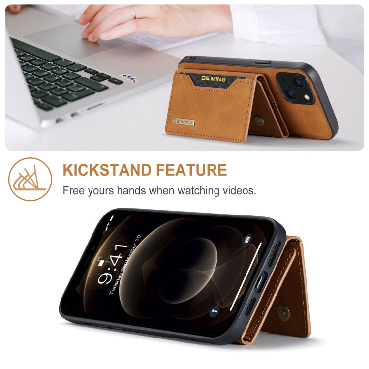 DG.MING M2 Serie 3-fach Kartenetui + magnetische stoßfeste Hülle mit Brieftaschen- & Halterfunktion, für iPhone 13 mini, für iPhone 13, für iPhone 13 Pro, für iPhone 13 Pro Max